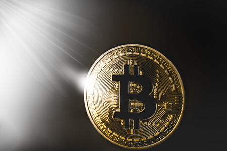 shining bitcoinの写真素材