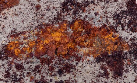 oxidized metal surface making an abstract texture, macro, closeupの写真素材