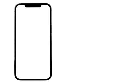 iPhone 12 Pro Max with blank white screen. Apple is a multinational technology company. Moscow, Russia - December 5, 2020のeditorial素材