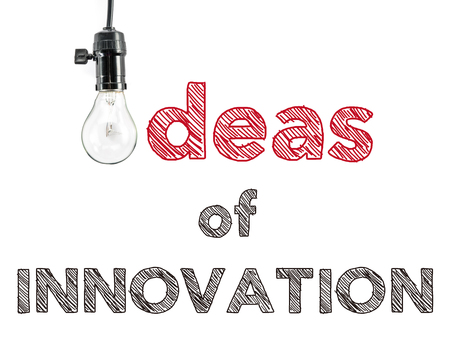 ideas of innovation phrase and light bulbの写真素材