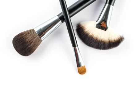 a set of cosmetic brush,  High Angle view, fashion and beauty,  tool setの写真素材