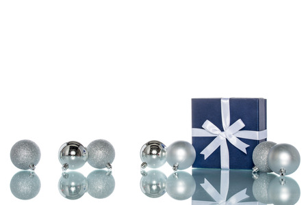 luxury color gift box with  christmas decoration, saleの写真素材