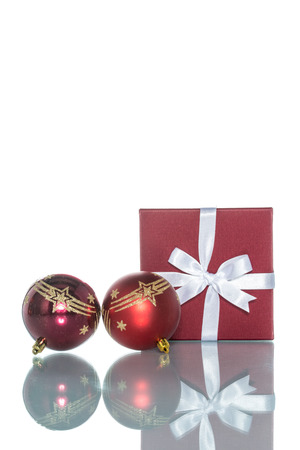 luxury color gift box with  christmas decoration, saleの写真素材