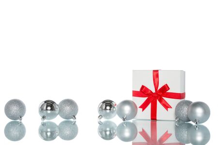 luxury color gift box with  christmas decoration, saleの写真素材