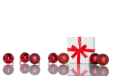 luxury color gift box with  christmas decoration, saleの写真素材
