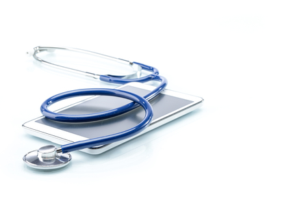 Medical Research,digital tablet and stethoscope, doctor workplaceの写真素材