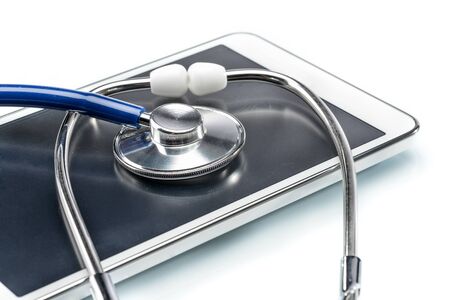 Medical Research,digital tablet and stethoscope, doctor workplaceの写真素材