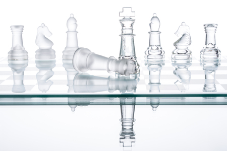 Checkmate Strategy on chess board, business War Winning, topple  Conquering Adversityの写真素材