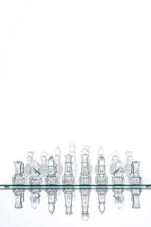 chess group transparent glass blur silhouette team challenge warの写真素材