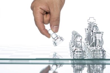 Standing Out From The Crowd, glass Chess Business Challenge  battlingの写真素材