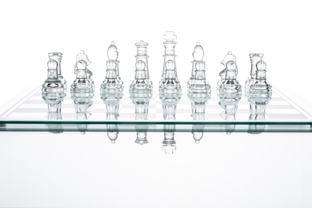 chess group transparent glass blur silhouette team challenge warの写真素材