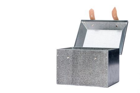 metal tool box on White Background, Studio Shotの写真素材