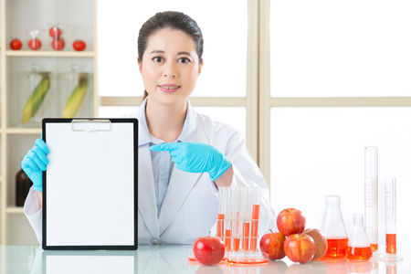 genetic modification data are very impotant to record blank clipboardの写真素材
