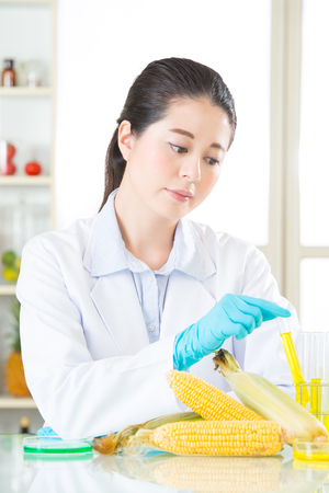 you will love genetic modification food after you know the test resultの写真素材