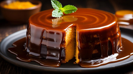 Traditional Mexican chocoflan pieの素材