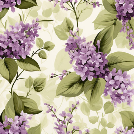 Wall mural with purple flowersの素材