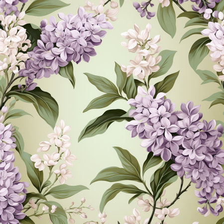 Wall mural with purple flowersの素材