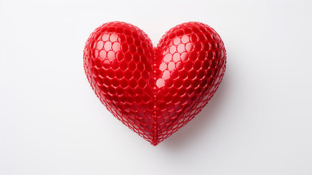 red heart on white backgroundの素材