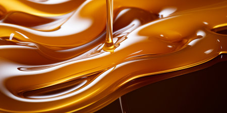 Yummy sweet caramel sauce or hot syrup twistedの素材