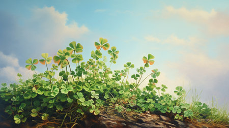 Watercolor Shamrock Clipart for St. Patricks Dayの素材