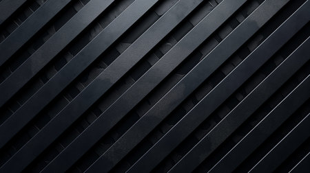 Abstract black metal background with stripesの素材