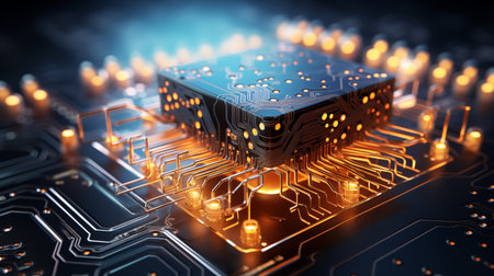 Abstract technology background. Hi-tech communication concept futuristic digital innovation backgroundの素材