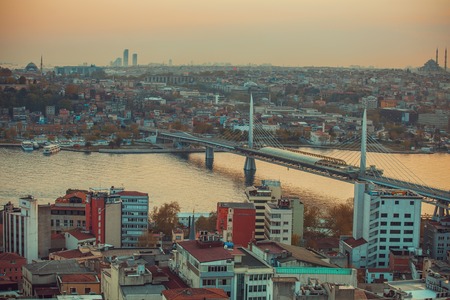 Istanbul Sunset Panorama. High Quality Photoの写真素材