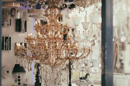 An image of Luxurious chandelier, beautiful crystal chandelierの写真素材