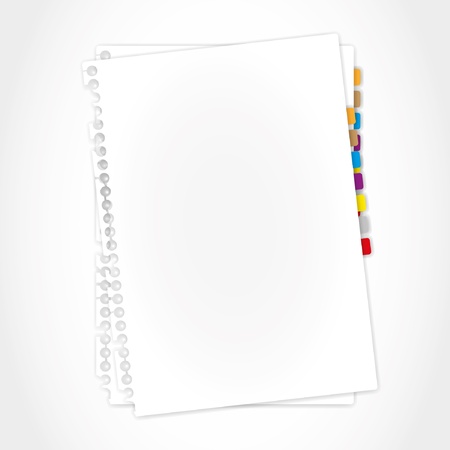 Blank paper sheet and bookmark.のイラスト素材