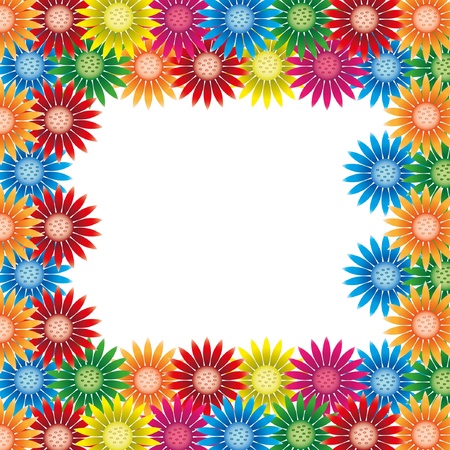 Floral frame by concept colorful.のイラスト素材