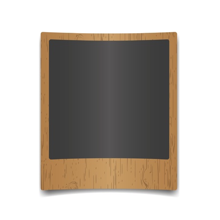 New single photo on wooden pattern.のイラスト素材