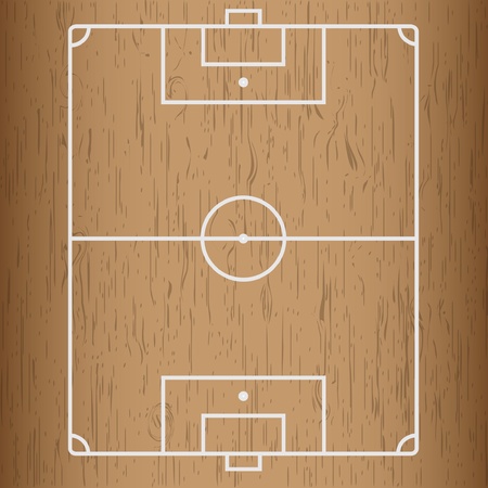 Wooden Stock  Soccer field.のイラスト素材