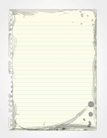 Paper page  ink  stains and dirt.のイラスト素材