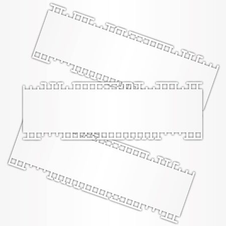 New torn paper sheet label and pattern.のイラスト素材