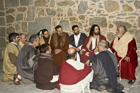 Jesus and apostles, The Passion, El Real de San Vicente, Spain April 2012のeditorial素材