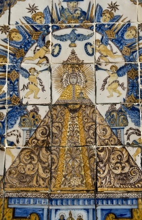 Virgen del Prado, Ceramic Tile,Talaveraのeditorial素材