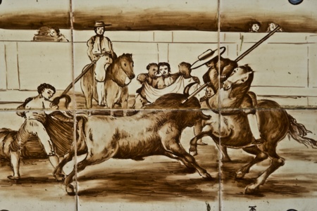 Talavera Ceramic Tiles,  bulls, bullfightersのeditorial素材