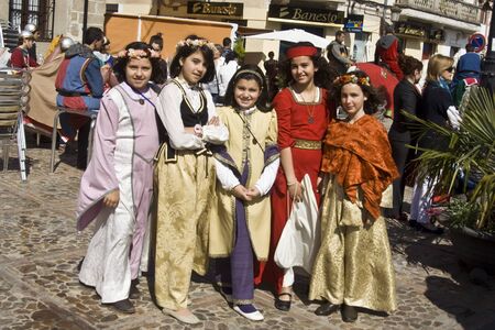 Ladies, Medieval festivals Oropesa, Toledo, 22/04/20112のeditorial素材
