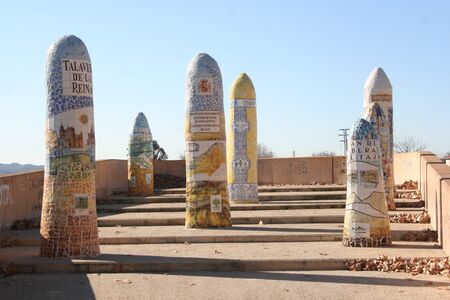 Ceramic monoliths, Talavera, Toledo, Spainのeditorial素材