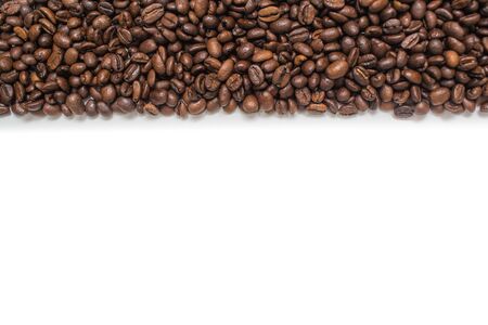 Coffee beans. Isolated on white background. Copy space.の写真素材