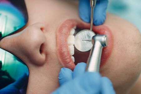 Dentistry. Dental clinic. Doctor and patient. Teeth health.の写真素材
