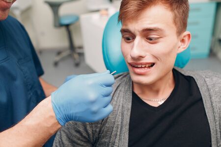 Dentistry. Dental clinic. Doctor and patient. Teeth health.