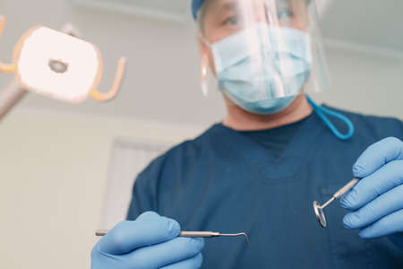 Dentistry. Dental clinic. Doctor and patient. Teeth health.の写真素材