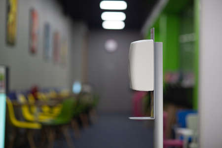 Anti  hand sanitizer floor stand dispenserの写真素材