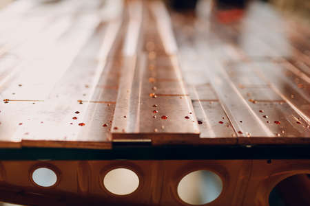 Copper metal plate blanks board for transistors and chips.