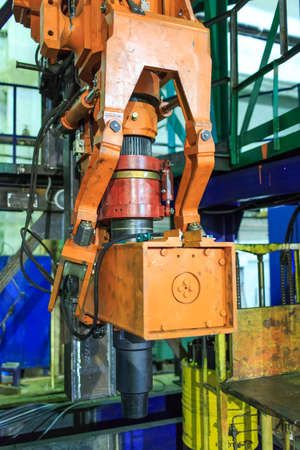 Close up of oil drill rig pump motorの写真素材