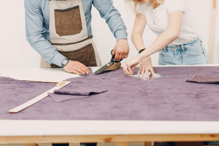 Furniture Upholstery and Manufacture fabric cloth pattern Renovationの写真素材