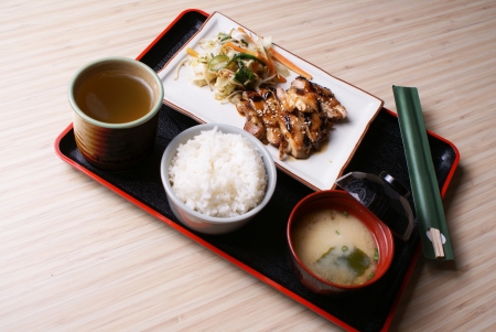 Chicken Teriyaki Set Menuの写真素材