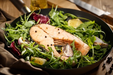 Steak of salmonの写真素材