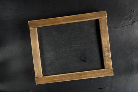 Chalk board with space for text. Top view.